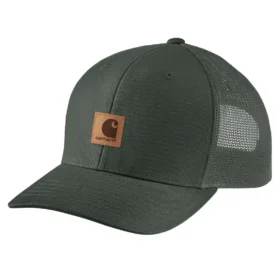 Cappellino da camionista in tela di cotone lavata con retro in rete