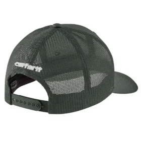 Cappellino da camionista in tela di cotone lavata con retro in rete