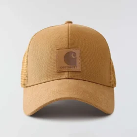 Cappellino da camionista in tela di cotone lavata con retro in rete