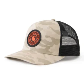 Cappellino da camionista mimetico con retro in rete ripstop