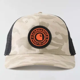 Cappellino da camionista mimetico con retro in rete ripstop