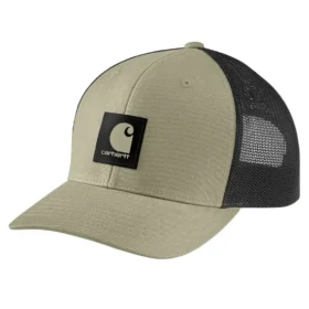 Cappellino da camionista Rugged Flex™ in twill con retro in rete e toppa con logo