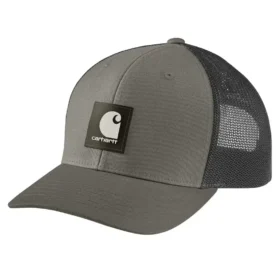 Cappellino da camionista Rugged Flex™ in twill con retro in rete e toppa con logo