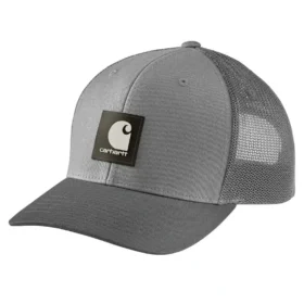 Cappellino da camionista Rugged Flex™ in twill con retro in rete e toppa con logo