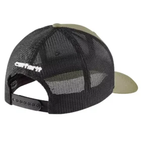 Cappellino da camionista Rugged Flex™ in twill con retro in rete e toppa con logo