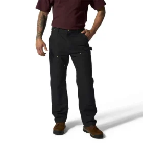 Carhartt B01 Pantaloni da lavoro da uomo Iconic, vestibilità ampia, in tela Firm Duck, con rinforzi doppi sulle ginocchia