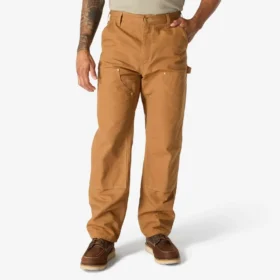 Carhartt B01 Pantaloni da lavoro da uomo Iconic, vestibilità ampia, in tela Firm Duck, con rinforzi doppi sulle ginocchia