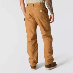 Carhartt B01 Pantaloni da lavoro da uomo Iconic, vestibilità ampia, in tela Firm Duck, con rinforzi doppi sulle ginocchia