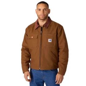 Chore Coat da uomo in tela di cotone "Duck" con fodera in sherpa della serie Crafted