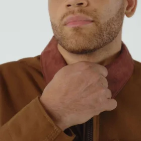 Chore Coat da uomo in tela di cotone “Duck” con fodera in sherpa della serie Crafted