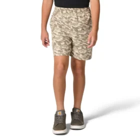 Pantaloncini da ragazzo con elastico in vita Rugged Flex™ in tessuto ripstop mimetico (bambini)