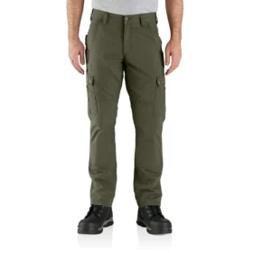 Pantaloni cargo dritti dal taglio comodo in tessuto ripstop con rinforzi sulle ginocchia - Pantaloni da lavoro