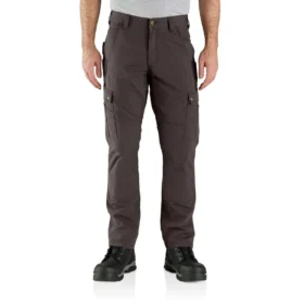 Pantaloni cargo dritti dal taglio comodo in tessuto ripstop con rinforzi sulle ginocchia - Pantaloni da lavoro
