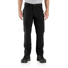 Pantaloni cargo dritti dal taglio comodo in tessuto ripstop con rinforzi sulle ginocchia - Pantaloni da lavoro