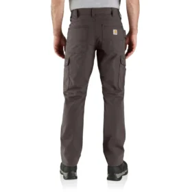 Pantaloni cargo dritti dal taglio comodo in tessuto ripstop con rinforzi sulle ginocchia – Pantaloni da lavoro