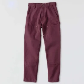 Pantaloni da lavoro da donna in tela con doppio rinforzo sulle ginocchia, vestibilità vintage