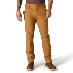 Pantaloni da lavoro da uomo slim tapered in tela di cotone Rugged Flex con doppio rinforzo sulle ginocchia