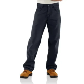 Pantaloni da uomo in tela Fr a vestibilità ampia e gamba dritta - Pantaloni ignifughi