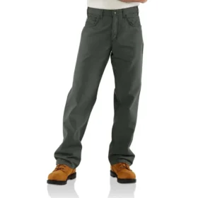 Pantaloni da uomo in tela Fr a vestibilità ampia e gamba dritta - Pantaloni ignifughi