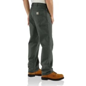 Pantaloni da uomo in tela Fr a vestibilità ampia e gamba dritta – Pantaloni ignifughi