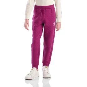 Pantaloni della tuta da ragazza con elastico in vita, in jersey trapuntato e logo (Bambini/Ragazzi)
