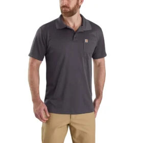 Polo da uomo Force a vestibilità comoda con taschino