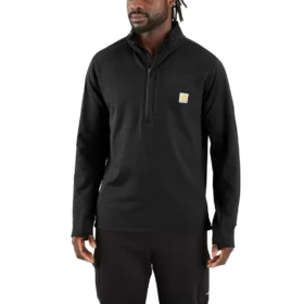 Pullover da uomo Force con mezza zip, foderato in pile e traspirante