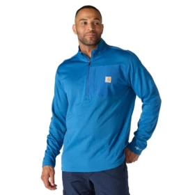 Pullover da uomo Force con mezza zip, foderato in pile e traspirante