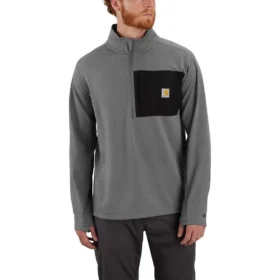 Pullover da uomo Force con mezza zip, foderato in pile e traspirante