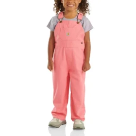 Salopette da bambina in tela dalla vestibilità ampia