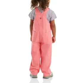 Salopette da bambina in tela dalla vestibilità ampia
