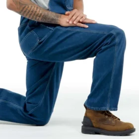 Salopette da uomo in denim dalla vestibilità ampia