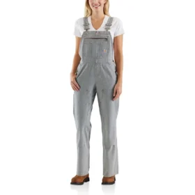 Salopette in denim a righe ferroviarie