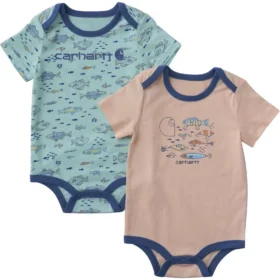 Set da 2 pezzi con body a maniche corte a tema pesci per bambino (neonato)