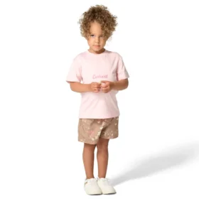 Set da bambina a due pezzi composto da camicia a maniche corte Force Sun Defender™ e pantaloncini stampati con elastico in vita (bambine piccole)