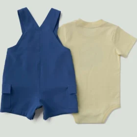 Set da neonato a 2 pezzi composto da body a maniche corte e pantaloncini con tasche cargo (neonato)