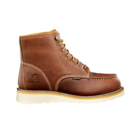 Stivale da lavoro mocassino impermeabile con punta in acciaio e zeppa da 6″