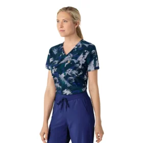 Top da lavoro da donna Force con stampa, da infilare nei pantaloni