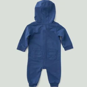 Tuta con cappuccio a maniche lunghe per bambini, tinta in capo e dal design rivisitato (Neonato)